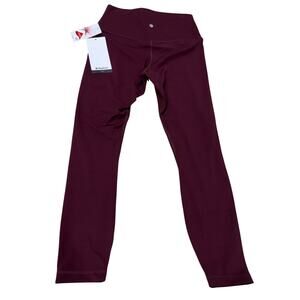 Hey Nuts NWT pro leggings 7/8 red burgundy‎